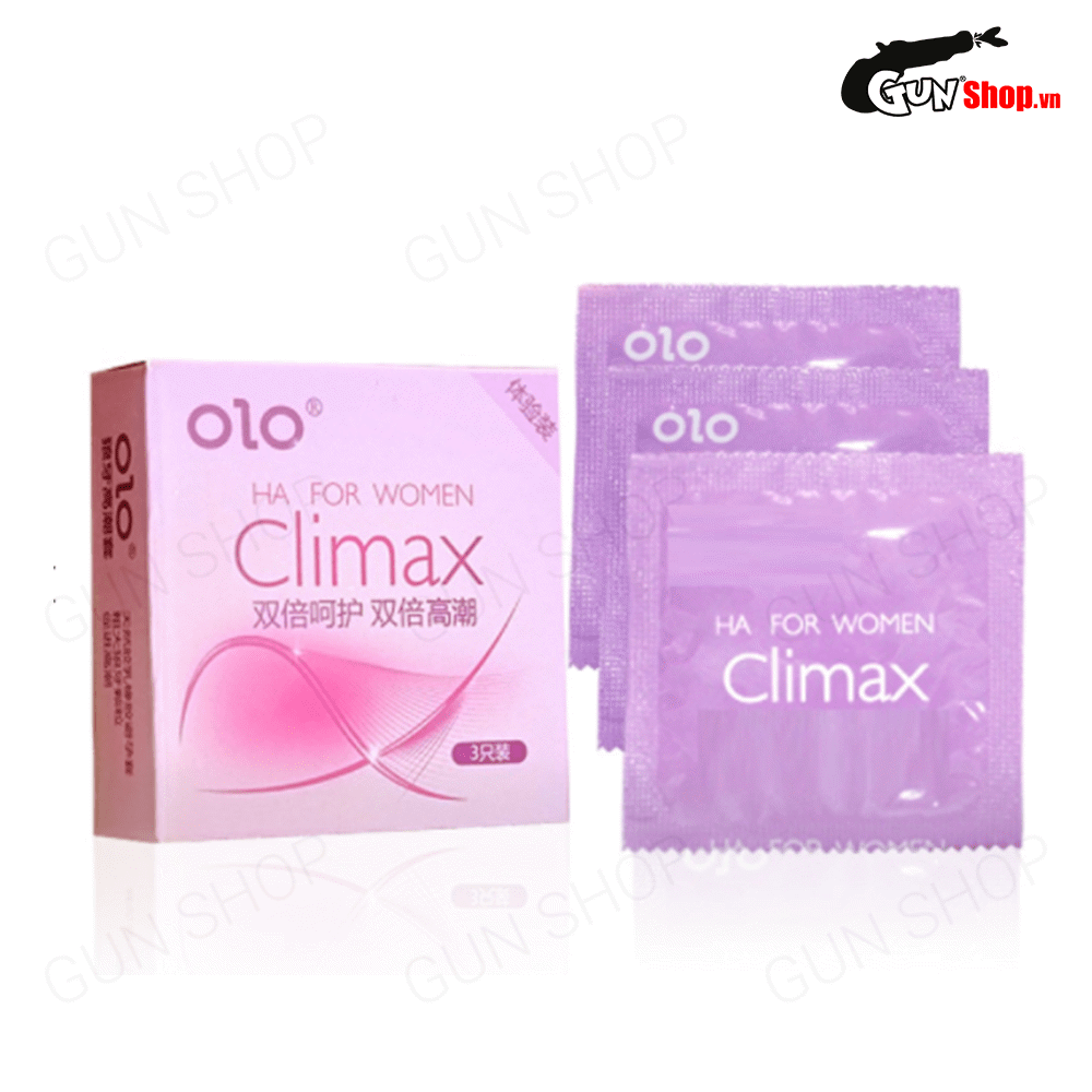  Bỏ sỉ Bao cao su OLO 0.01 Climax Ha For Women - Siêu mỏng dưỡng ẩm gai li ti - Hộp 10  cao cấp