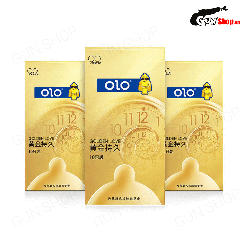  Phân phối Bao cao su OLO 0.01 Gold - Siêu mỏng kéo dài thời gian - Hộp 10 cái  loại tốt