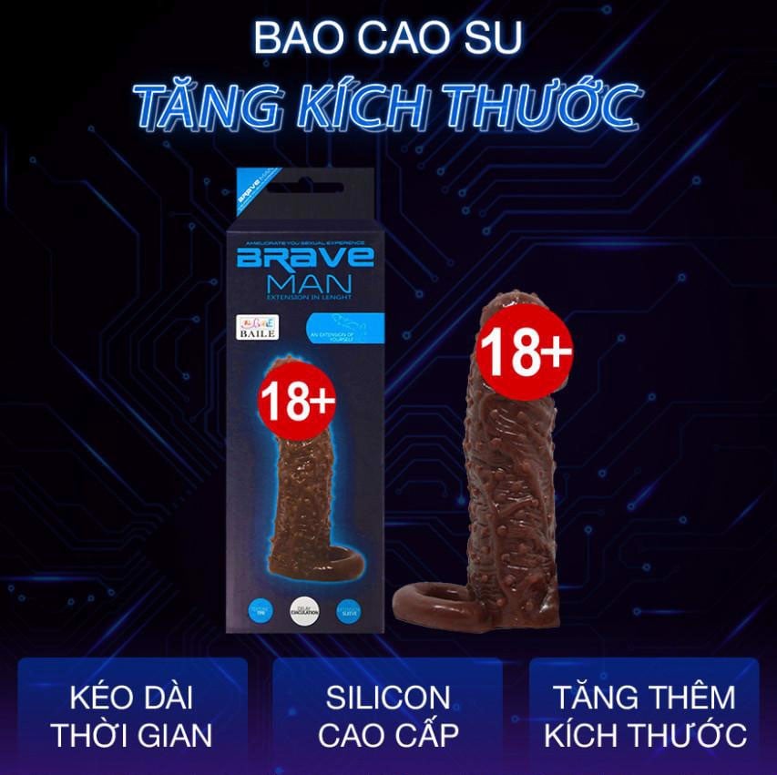  Giá sỉ Bao cao su đôn dên tăng kích thước có dây đeo Baile Braveman 14 x 4cm  giá sỉ