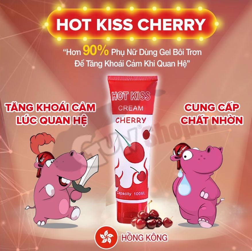 Nơi bán Gel Bôi Trơn Cao Cấp Hương Chery - Hot Kiss 100ml cao cấp