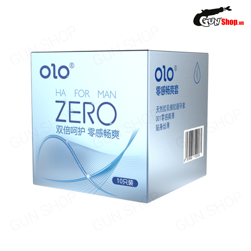  Cửa hàng bán Bao cao su OLO 0.01 Zero Ha For Man - Siêu mỏng nhiều gel bôi trơn - Hộp 10 cái  giá sỉ