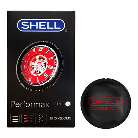 Bao cao su Shell Performax 6 in 1 - Kéo dài thời gian - Hộp 10 cái