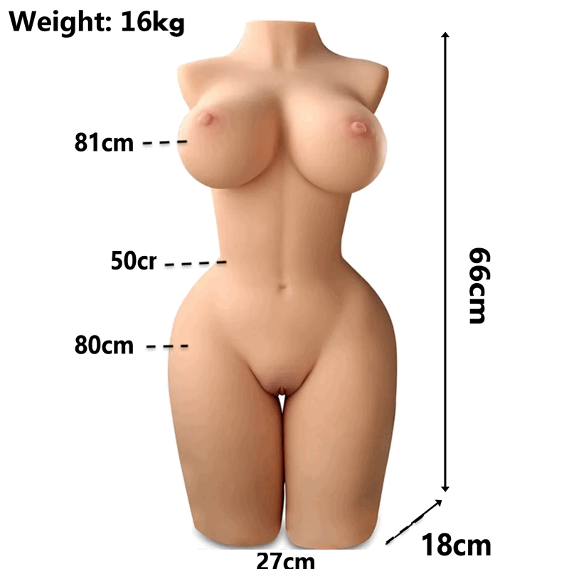 Búp bê tình dục bán thân nửa người 16kg âm đạo silicon khít hồng có khung