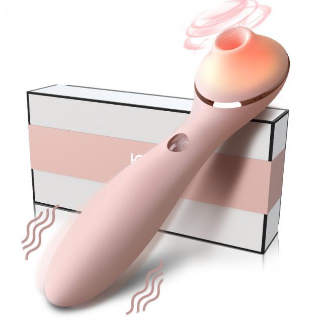 Máy bú mút 2 đầu đa chức năng cho nữ rung hút toả nhiệt