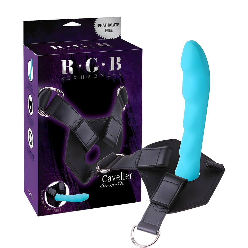 Dương vật giả có dây đeo Chisa Cavelier Strap-on Blue