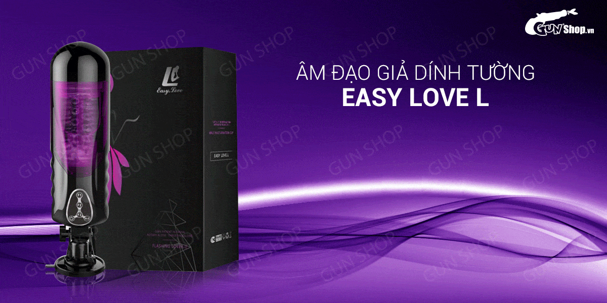 Âm đạo giả dính tường xoay thụt tự động, dùng sạc - Easy Love L
