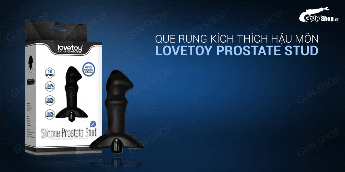 Que rung kích thích hậu môn 10 chế độ rung, dùng pin - Lovetoy Prostate Stud