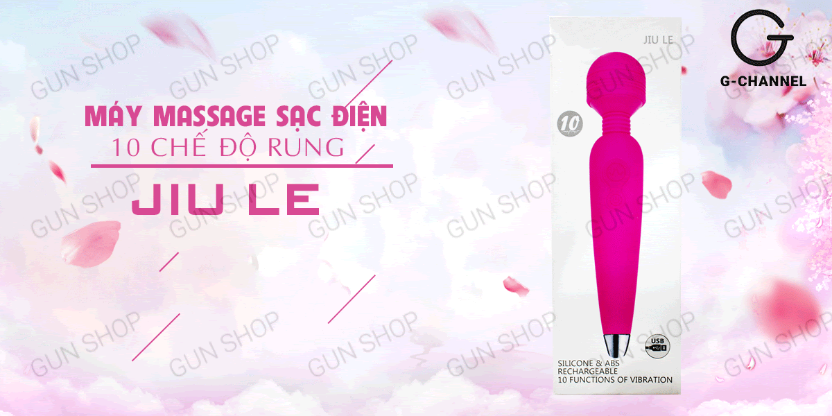Máy massage sạc điện 10 chế độ rung - Jiu Le