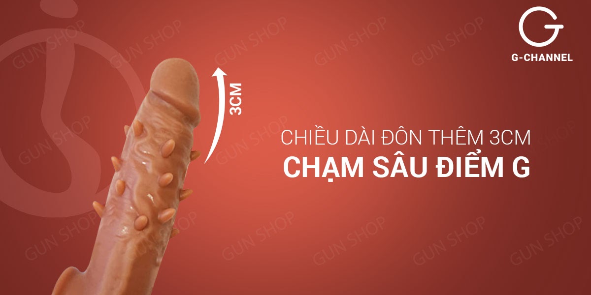 Bao cao su đôn dên tăng kích thước Jiuai - Gai nổi