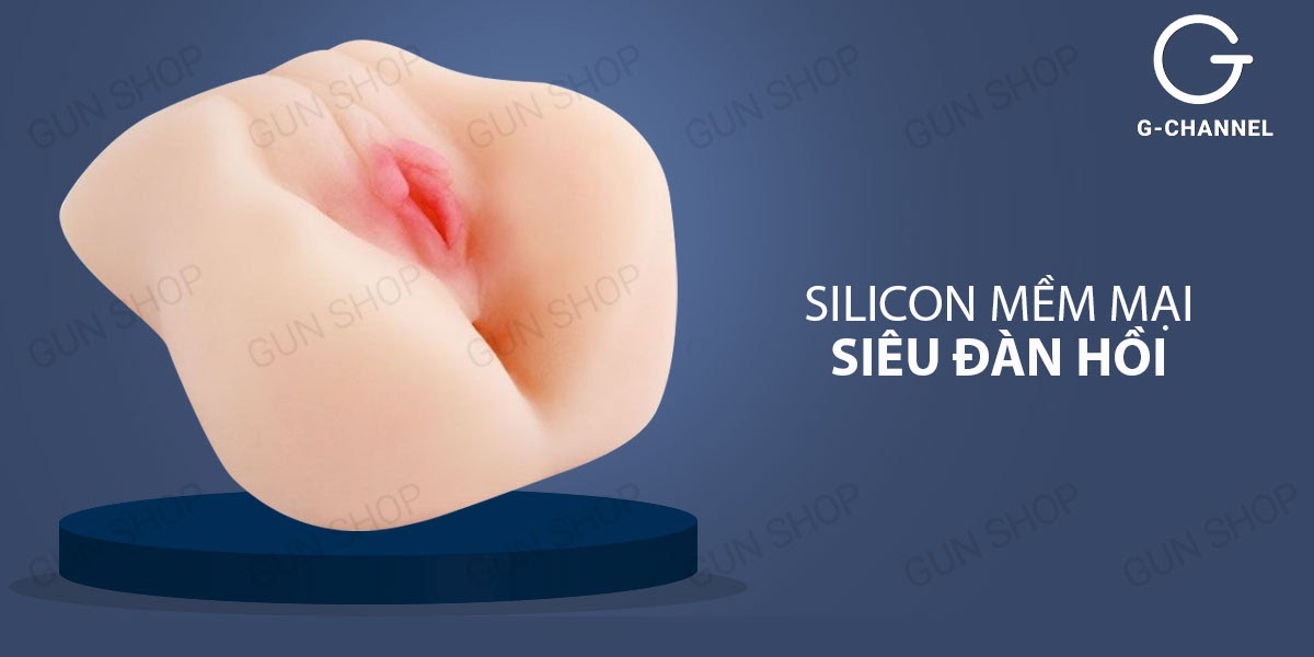 Âm đạo giả nguyên khối mông silicon trần cao cấp mềm mịn - Jiuai