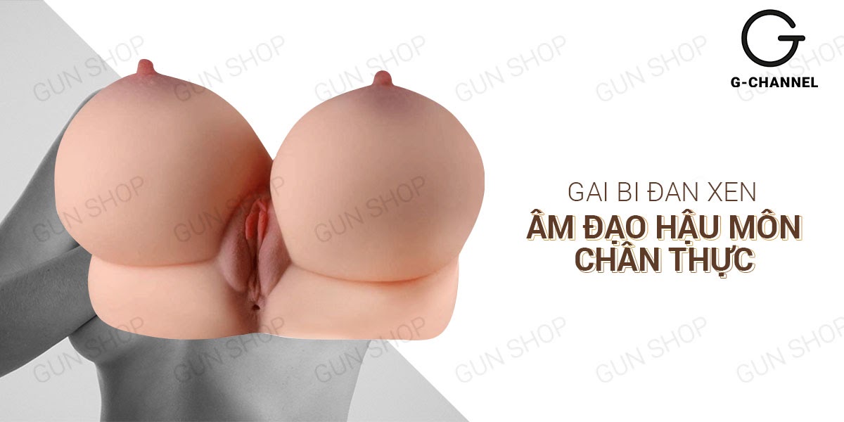 Ngực giả, âm đạo & hậu môn silicon trần cao cấp mềm mịn - Man Mastuebator 3kg