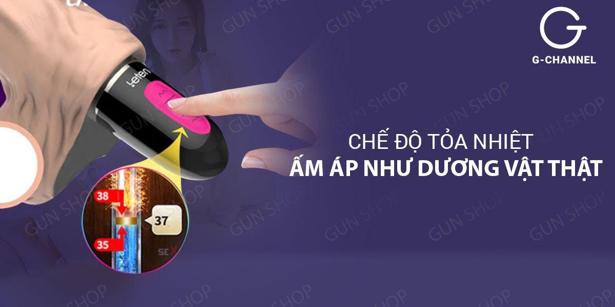 Dương vật giả tự động rung thụt, sưởi ấm - Leten Caesar