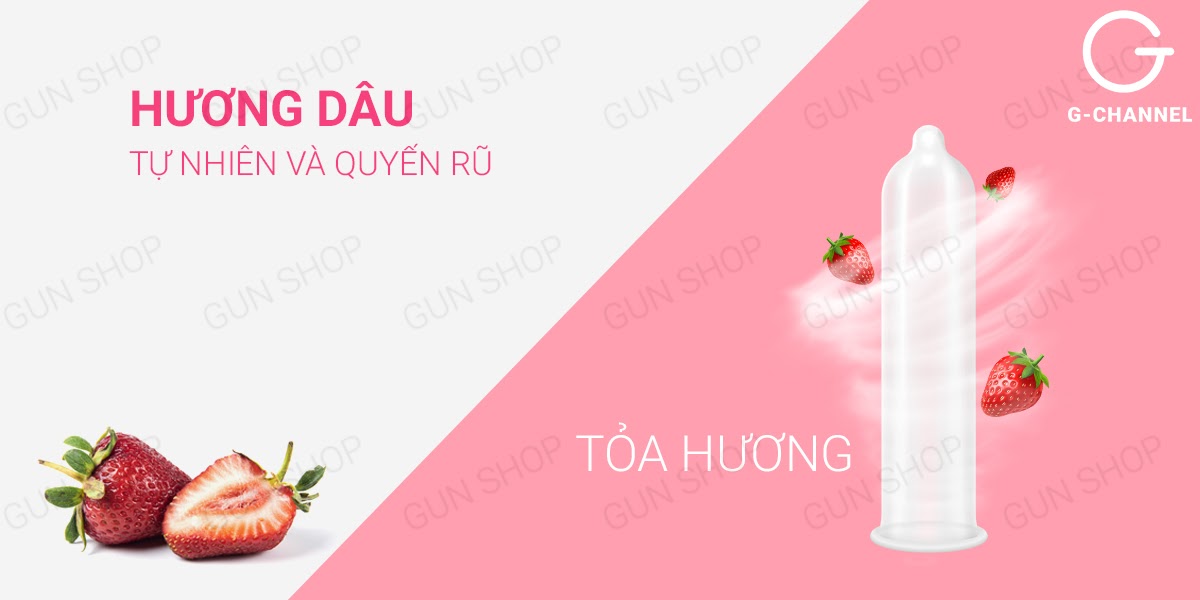 Bao cao su Nhật Bản Nakanishi – hương dâu quyến rũ, ngây ngất