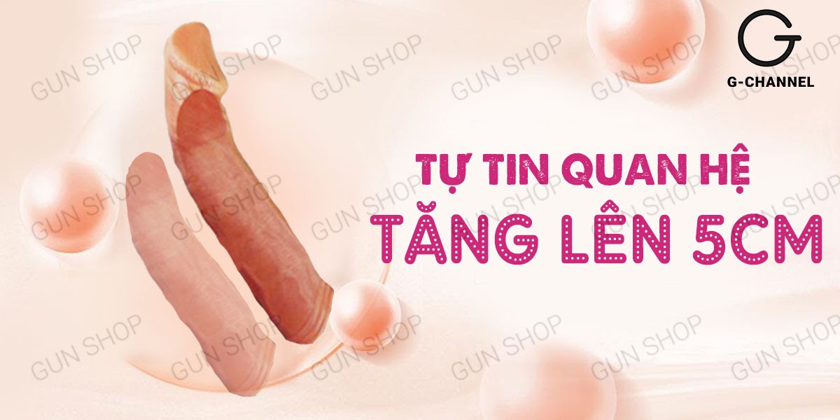 Bao cao su đôn dên tăng kích thước Baile Big Man - 18.4x3.5cm, tăng 5cm