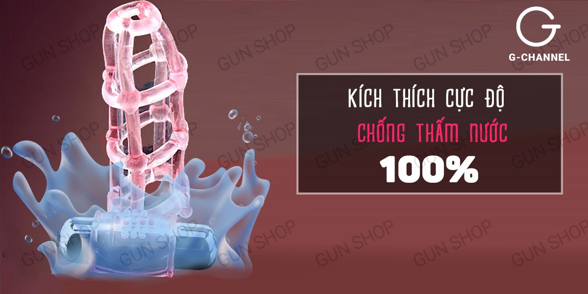 Bao cao su đôn dên tăng kích thước lưới rung Sweet Cage