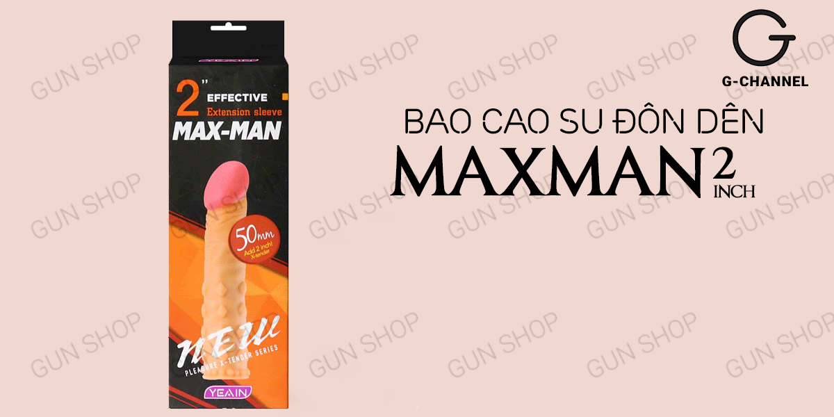 Bao cao su đôn dên tăng kích thước Maxman - 2 inch