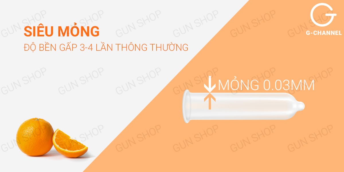 Bao cao su Nakanishi Hương cam