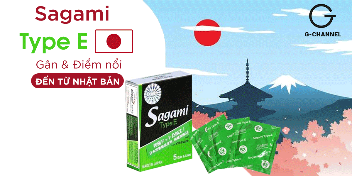 Bao cao su Sagami Type E - Gân và điểm nổi