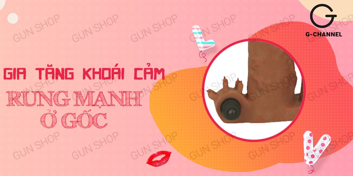 Bao cao su đôn dên rung Lovetoy 2 đầu tăng kích thước siêu dày, rung mạnh