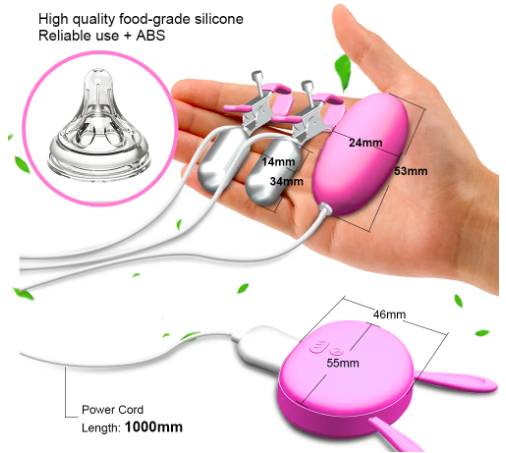 Trứng rung Mizzzee PUNCH DELIGHT kẹp ti lưỡi liếm đa chế độ kích thích