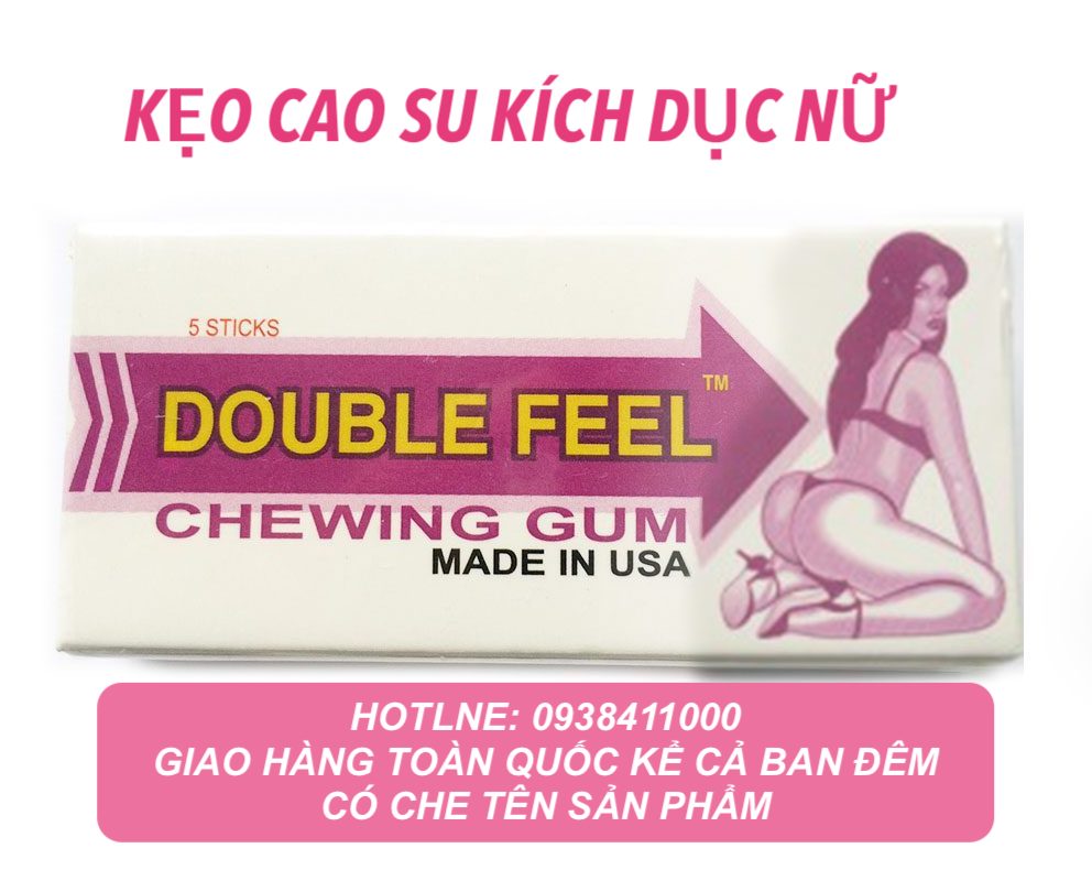  Sỉ Singum Double Feel Chewing Gum kẹo cao su kích dục nữ chính hãng Mỹ mới nhất