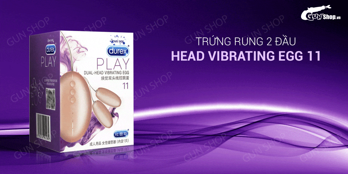  Bán Trứng rung 2 đầu 12 chế độ rung - Durex Play Dual - Head Vibrating Egg 11 hàng mới về