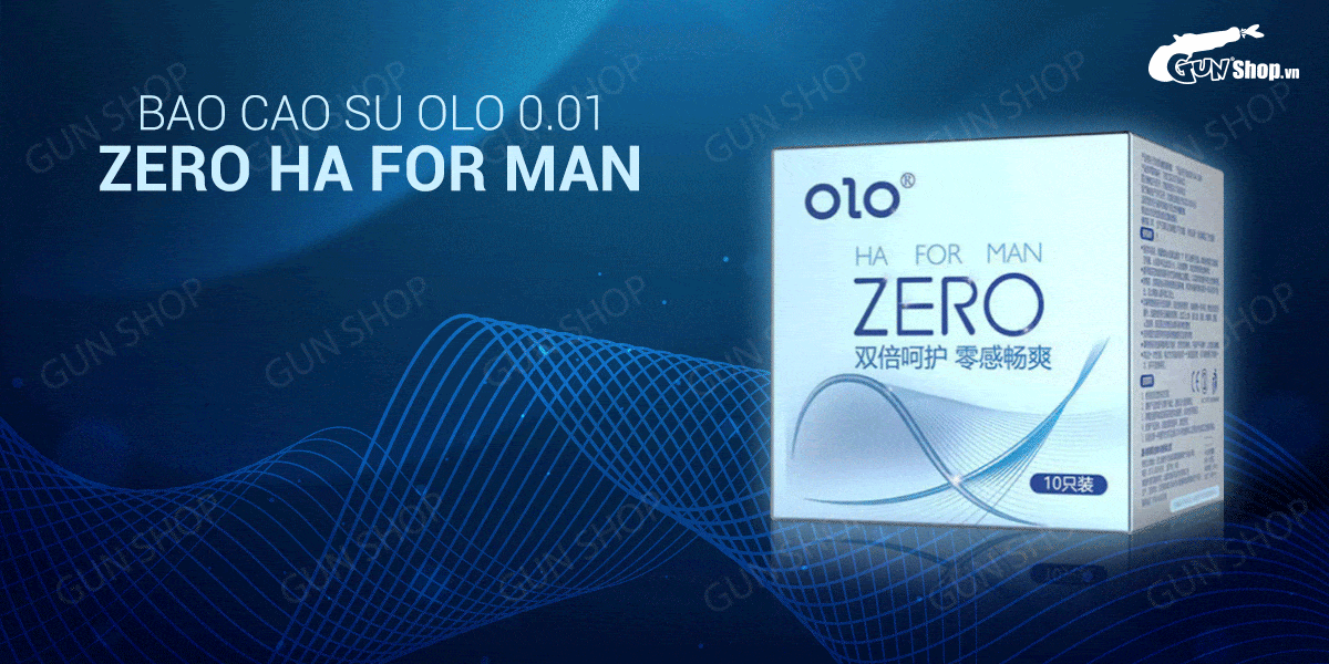  Bán Bao cao su OLO 0.01 Zero Ha For Man - Siêu mỏng nhiều gel bôi trơn - Hộp 10 cái loại tốt