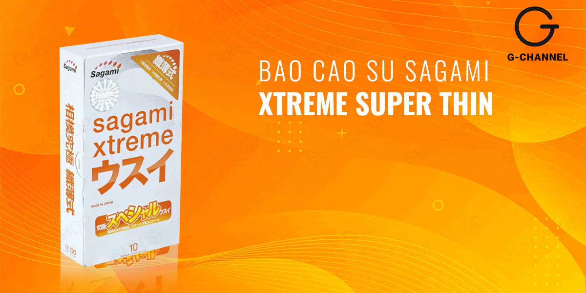 Bao cao su Sagami Xtreme Super Thin – Siêu mỏng, ôm sát - Hộp 10 cái