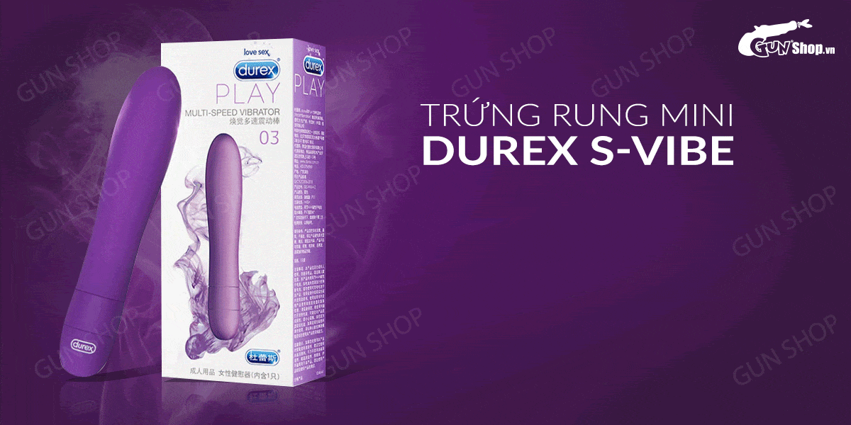 Trứng rung mini 5 chế độ rung, dùng pin - Durex S-Vibe Multi-Speed Vibrator