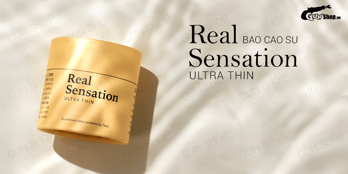 Bao cao su Real Sensation Ultra Thin - Siêu mỏng - Hộp 12 cái