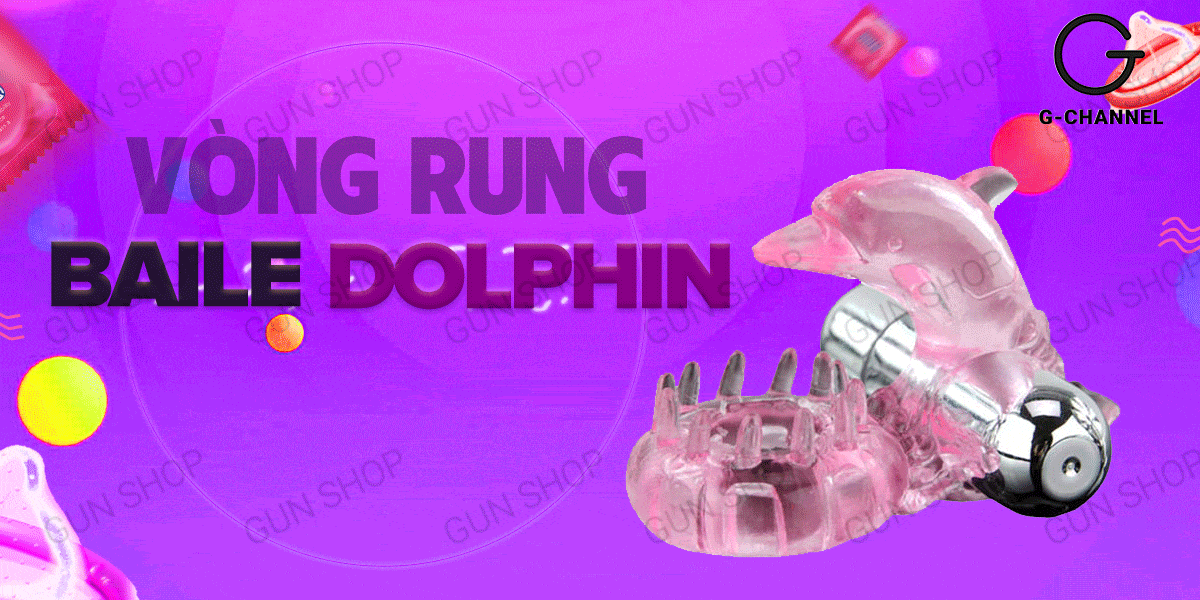  Sỉ Vòng rung tăng khoái cảm pin - Baile Love Dolphin hàng xách tay