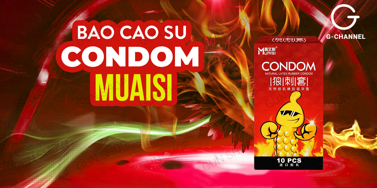 Bao cao su Condom Muaisi - siêu điểm nổi, nóng ấm
