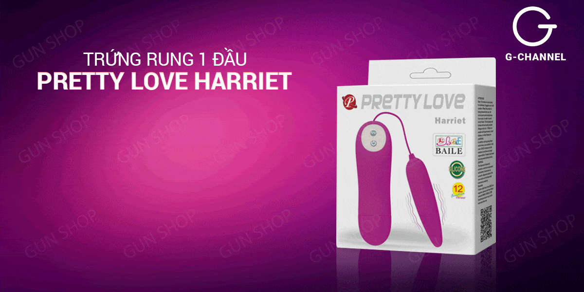  Review Trứng rung 1 đầu 12 chế độ rung pin - Pretty Love Harriet có tốt không?