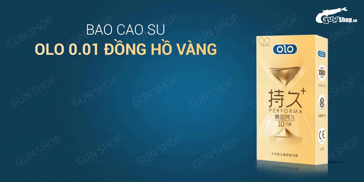  Bán Bao cao su OLO 0.01 Đồng Hồ Vàng - Kéo dài thời gian - Hộp 10 cái mới nhất