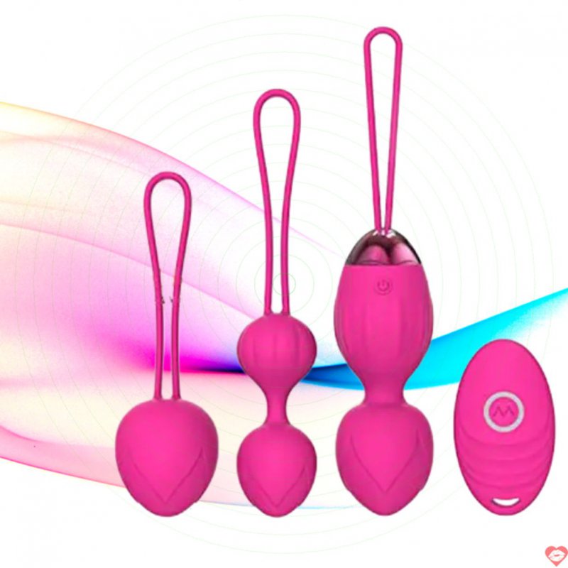 Sextoy Bộ Bóng Tập Kegel Rung Điều Khiển Từ Xa DC49C gồm 3 bóng tập giúp se khít âm đạo