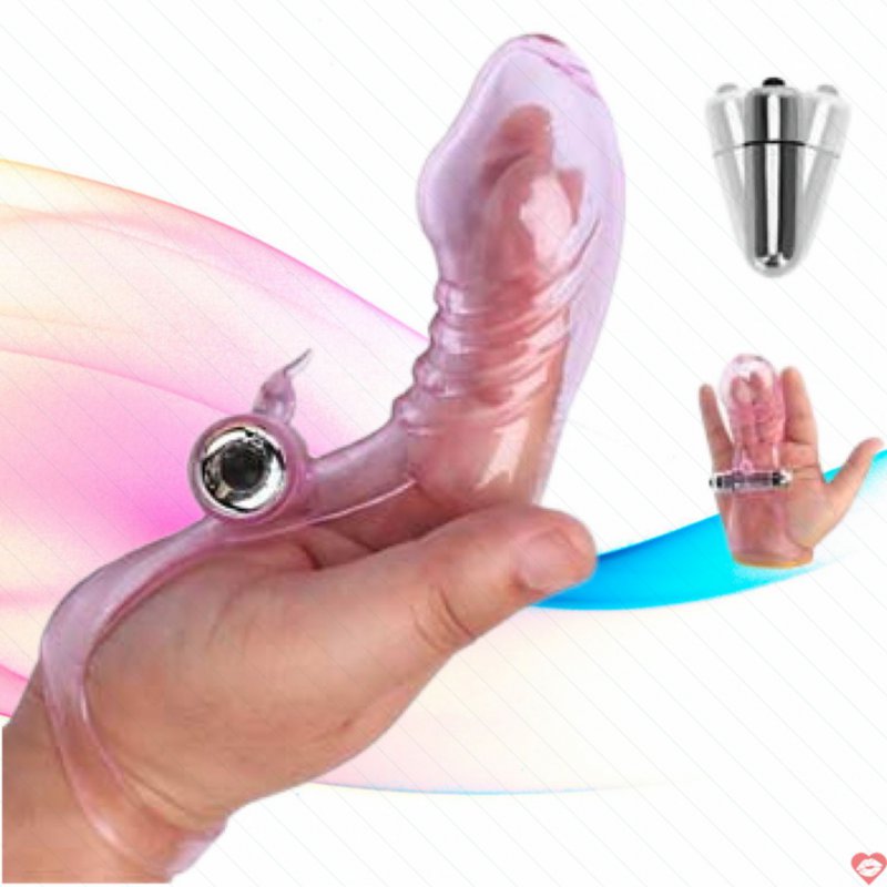 DC10T Bao cao su đeo ngón tay có rung móc âm đạo sướng tê
