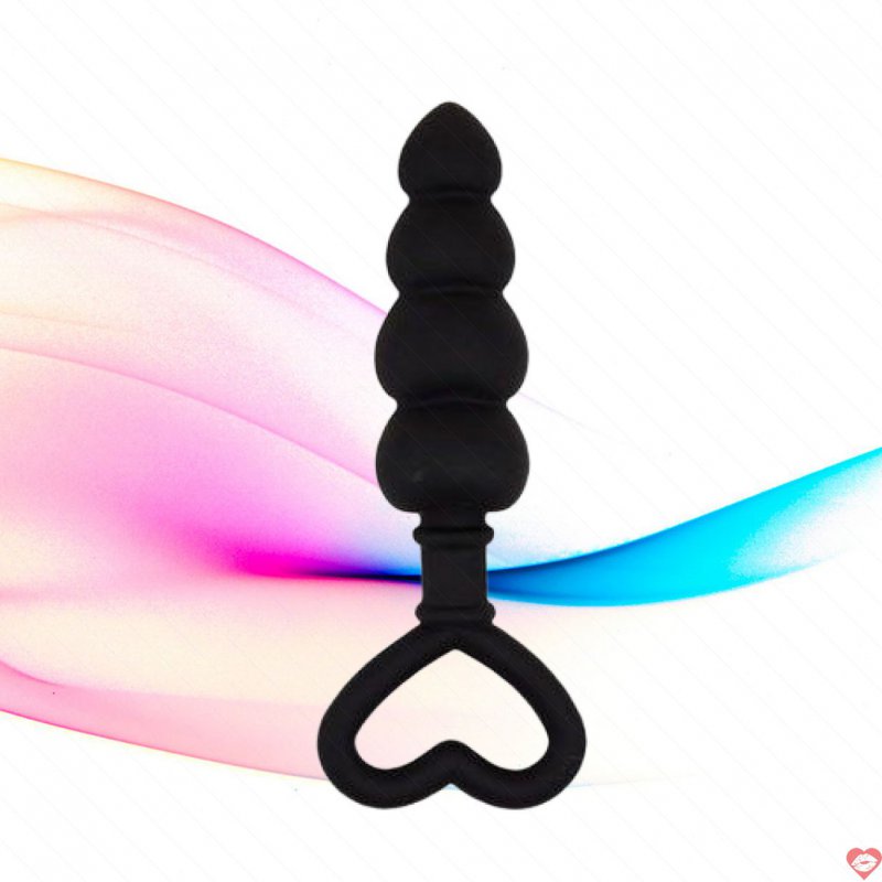 Dụng cụ massage hậu môn Chisa Black Mont thiết kế trái tim kích thích 