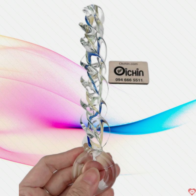 Sextoy thuỷ tinh xoắn ốc kích thích hậu môn và âm đạo