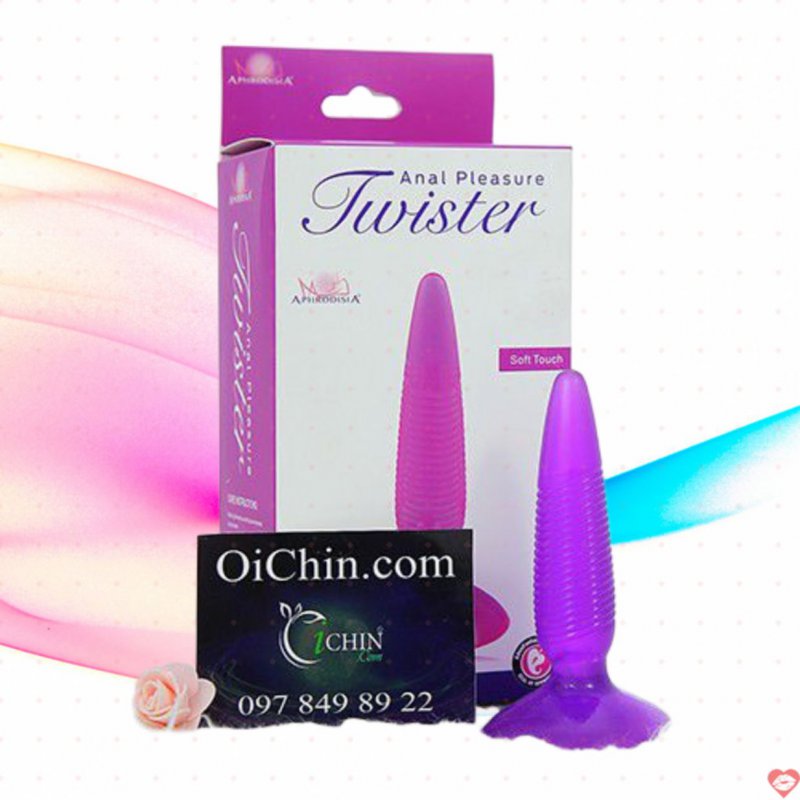 Đồ chơi hậu môn Twister Anal silicone mềm mại nhiều vân êm ái