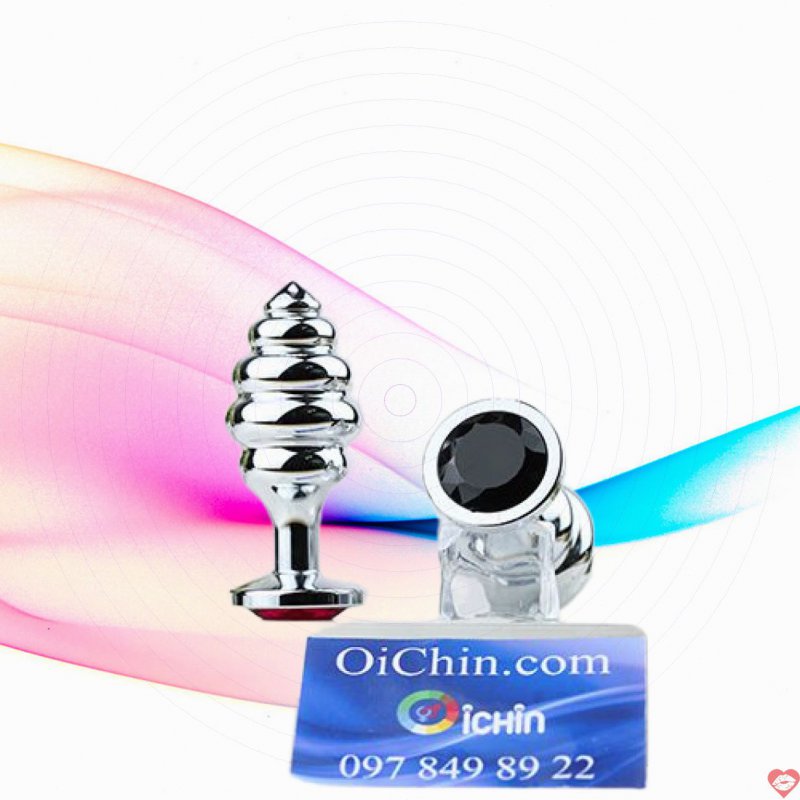 Phích cắm hậu môn xoắn ốc iNox cao cấp đủ màu 3 kích thước