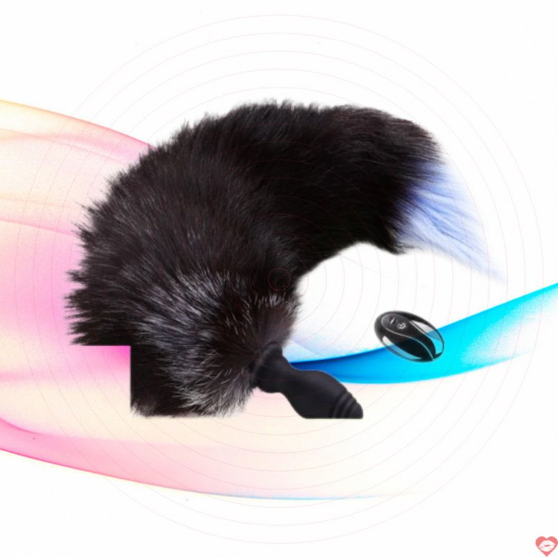 Đuôi cáo sex toy silicon sạc pin siêu rung điều khiển từ xa