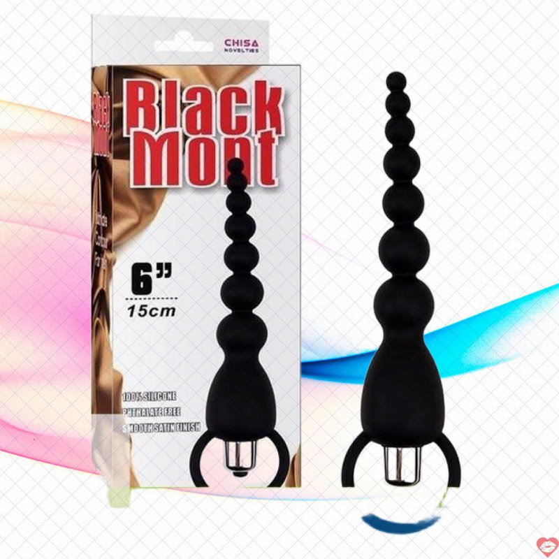 Đồ chơi massage hậu môn có rung Black Mont