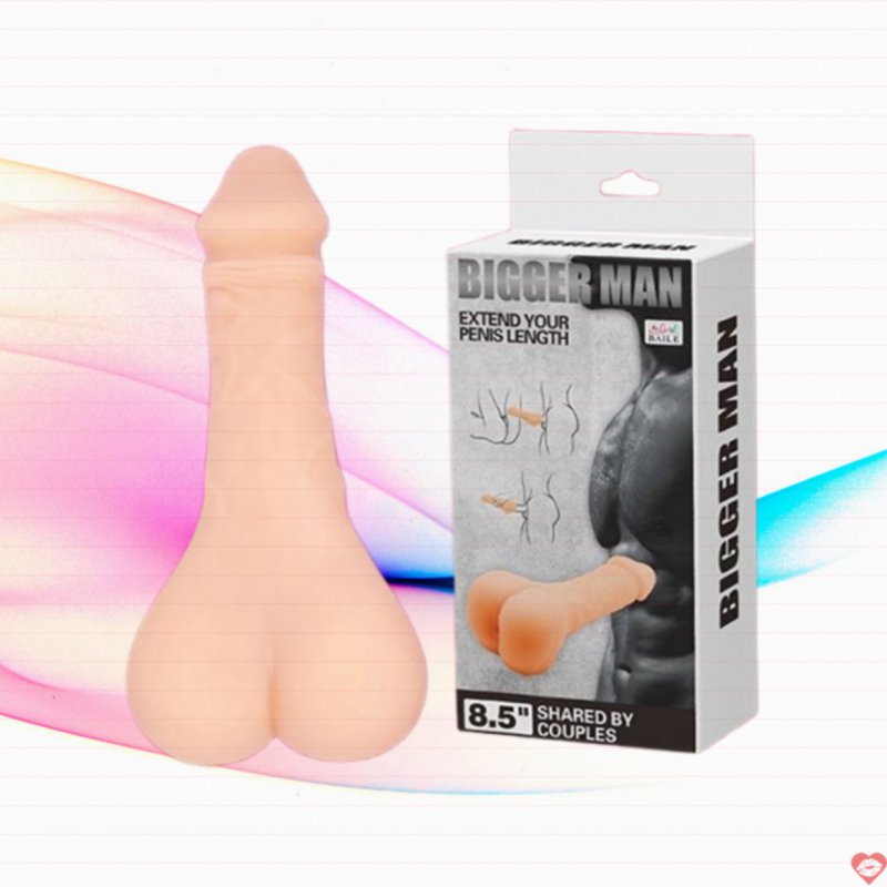 DV giả kèm hậu môn Bigger Man 8.5 inch silicon siêu mềm