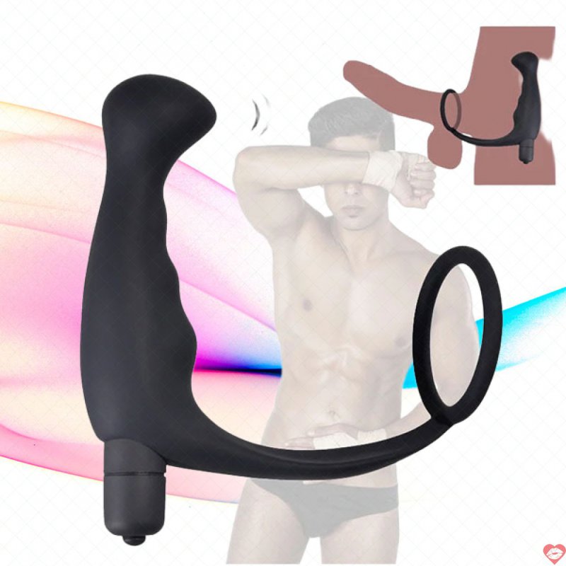 Máy rung massage hậu môn 10 tần số có quai đeo