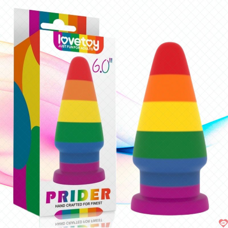Phích Cắm Hậu Môn Silicon 7 Màu Siêu Mềm Mịn - Lovetoy Prider 6in