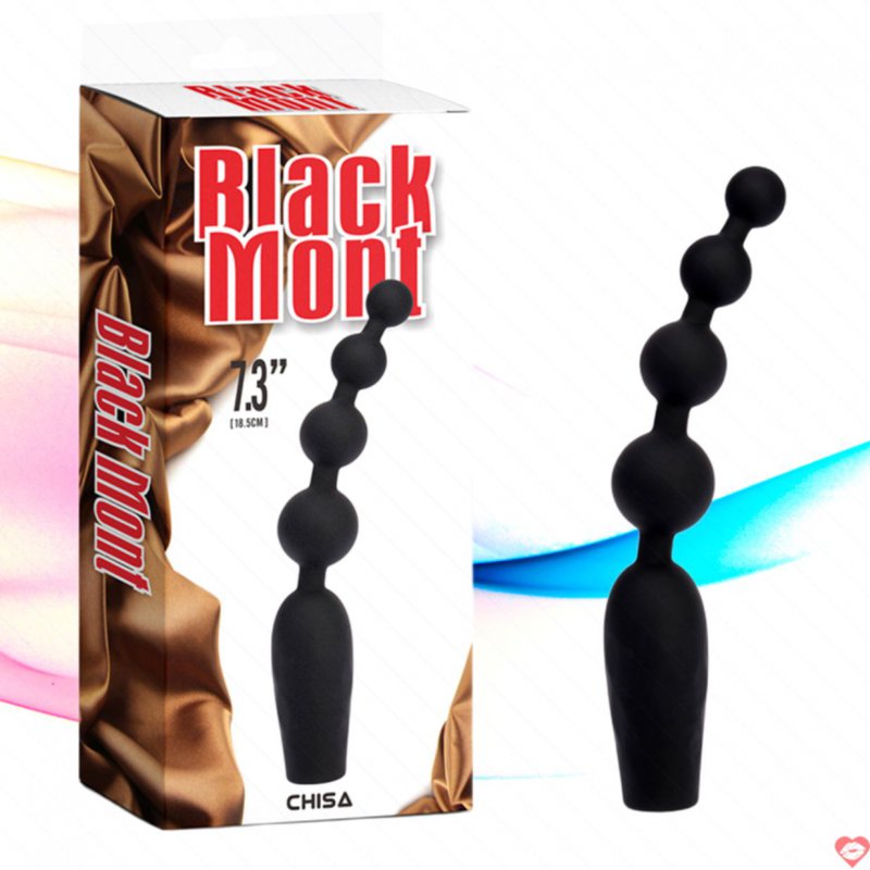 Que Rung Hình Chuỗi Hạt - Kích Thích Hậu Môn - Pin Sạc - Black Mont