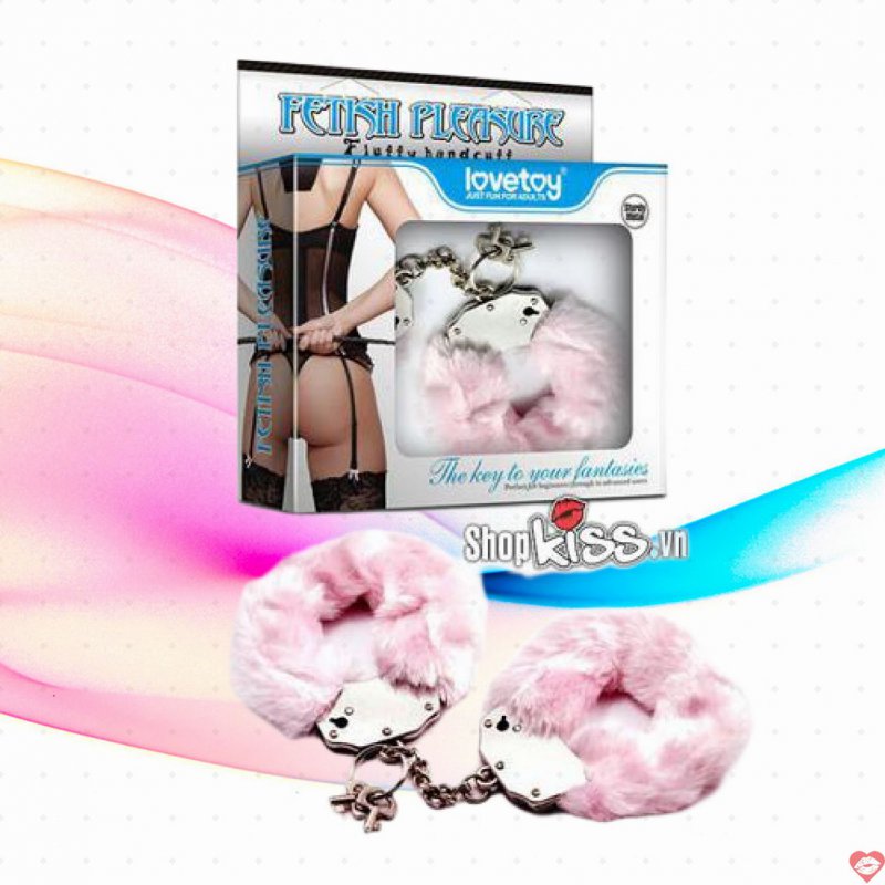 Còng tay kim loại đệm bông mềm mại công cụ bạo dâm kích thích 
