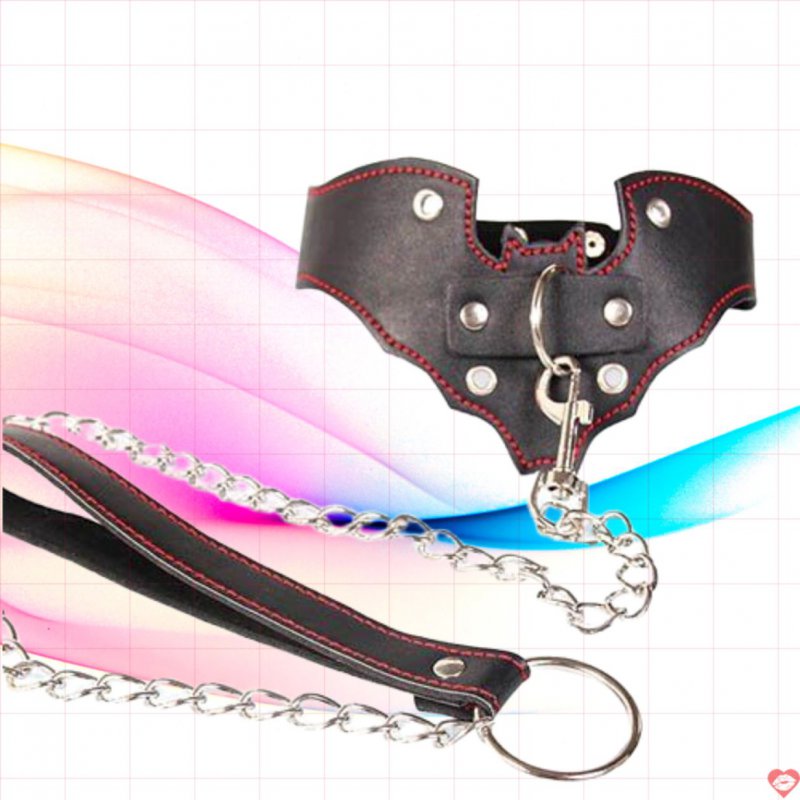Vòng cổ da Batman độc đáo phong cách bạo dâm, hot sale 