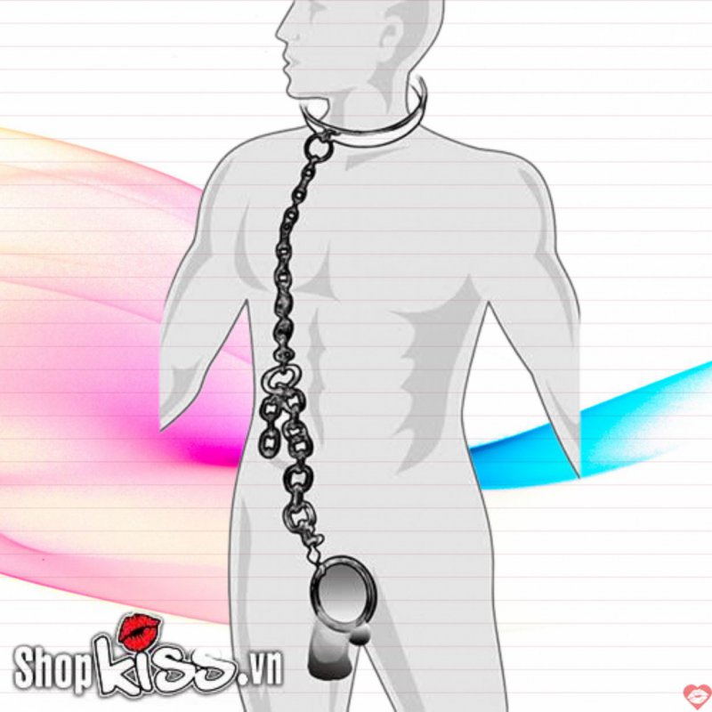 Vòng cổ dây xích kim loại cho nam BDSM cực kích thích trải nghiệm 