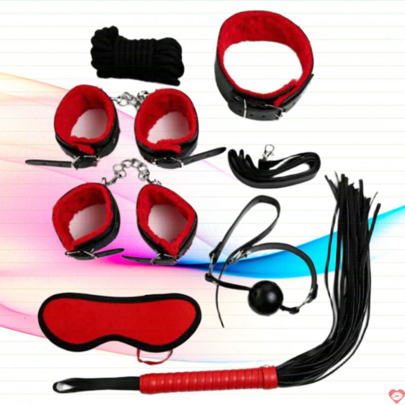 Bộ đồ chơi BDSM bằng da 10 món